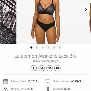 Lululemon awake to lace bra